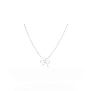 Silver Bowknot Necklace