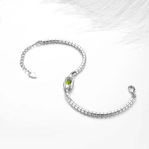 Peridot Sterling Silver Bracelet