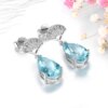 Blue Topaz Silver Stud Earrings