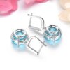 Sky Blue Topaz Silver Earrings