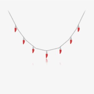 Red Pepper Long Chain Necklace