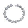 White Crystal Round Bracelet