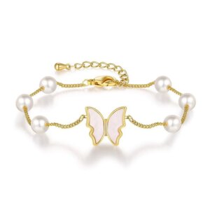 Pearl Butterfly Bracelet