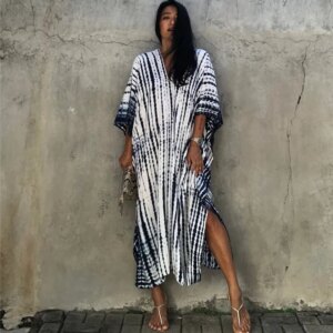 Earth tone boho tie dye maxi dress