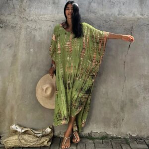 Fireburst red and orange tie dye maxi dress