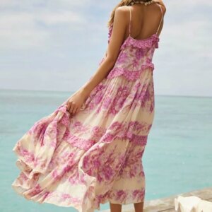 Floral Tassel Midi Dress