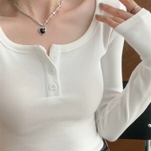 Black Lace V-Neck T-Shirt