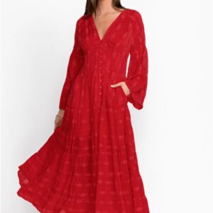 Red Floral Maxi Dress