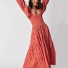 lace white maxi dress (red)