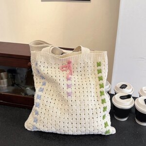 Knitted Bow Tote