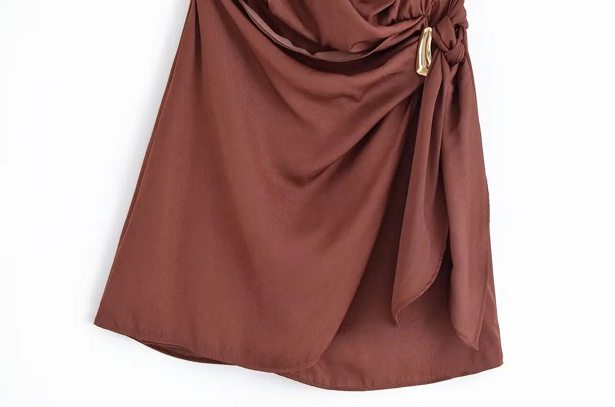 2025 new summer women's clothing casual fashion comfortable slim sexy inlaid backless midi halter neck short dress