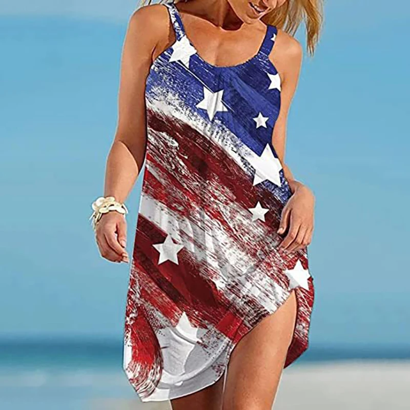 Summer Colorful Sunflowers Beach Dress USA Flag 3D Print Women Fashion Dresses Streetwear Boho Female Party Dress Woman Clothing Summer Colorful Sunflowers Beach Dress USA Flag 3D Print Women Fashion Dresses Streetwear Boho Female Party Dress Woman Clothing