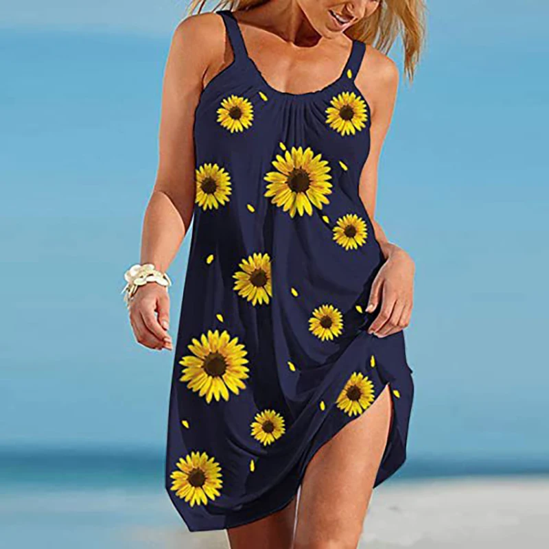 Summer Colorful Sunflowers Beach Dress USA Flag 3D Print Women Fashion Dresses Streetwear Boho Female Party Dress Woman Clothing Summer Colorful Sunflowers Beach Dress USA Flag 3D Print Women Fashion Dresses Streetwear Boho Female Party Dress Woman Clothing