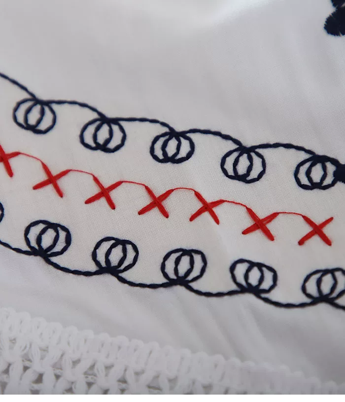 Summer Dress 2022 Fashion Floral Embroidery Women White Dress Batwing O-Neck Bohemian Casual Boho Dresses Vestidos Clothing