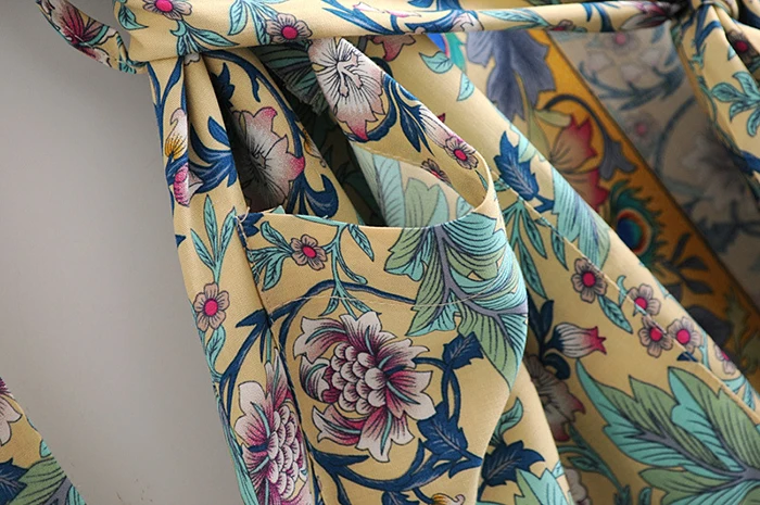 AYUALIN women boho Wrapped dresses rayon floral print kimono sleeve beach wear summer dresses loose long women dresses Vestido