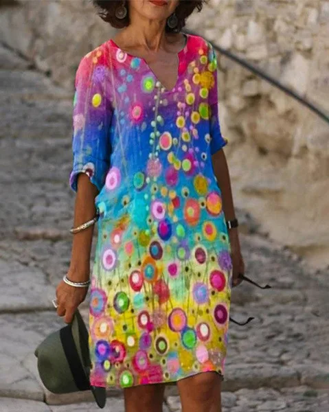 New Spring Women Loose Vintage Ruffles Dress Summer Large Big Printed Boho Casual Party Elegant Dresses