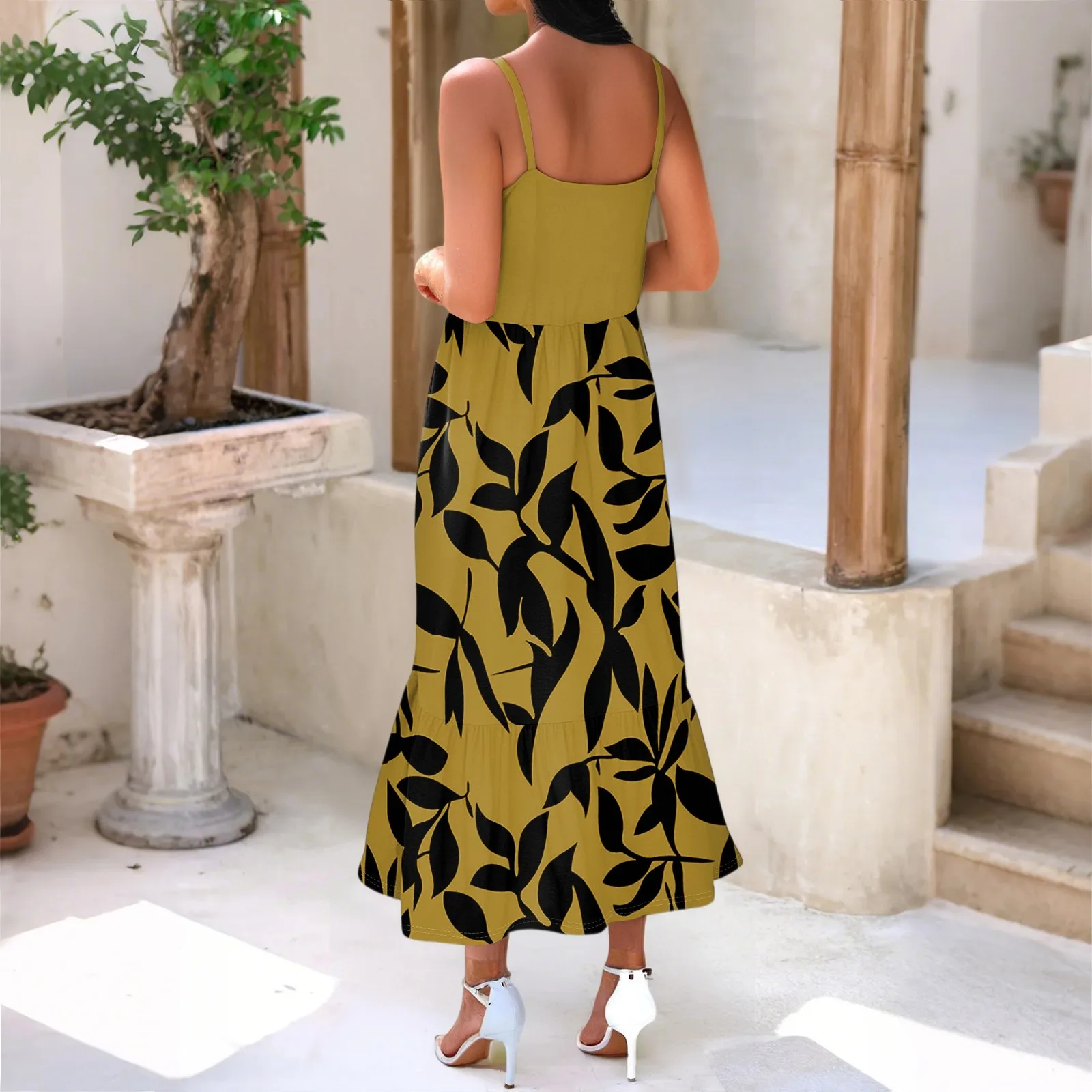 Midi Summer Dresses For Women Maxi Dresses 2025 Colorblock Beach Sundress Casual Dress Teacher Dress Loose Kaftan Vestidos Largo