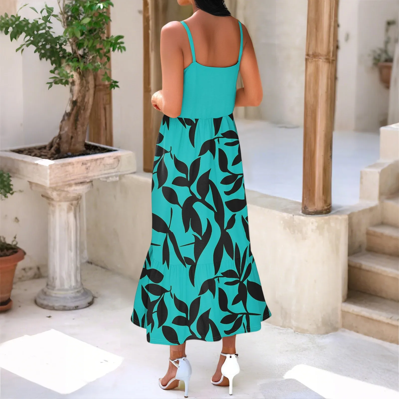Midi Summer Dresses For Women Maxi Dresses 2025 Colorblock Beach Sundress Casual Dress Teacher Dress Loose Kaftan Vestidos Largo