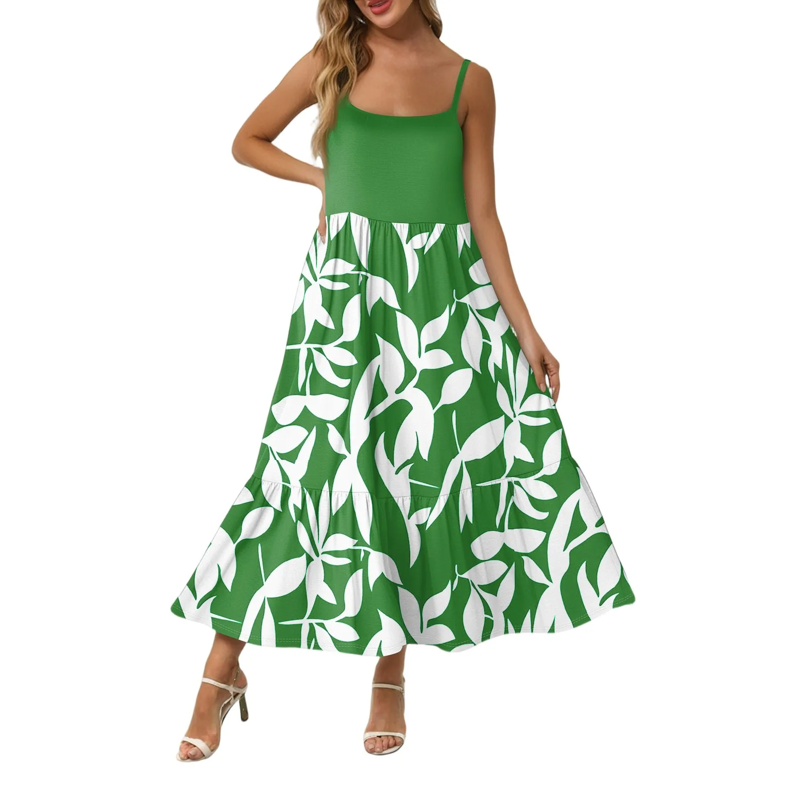 Midi Summer Dresses For Women Maxi Dresses 2025 Colorblock Beach Sundress Casual Dress Teacher Dress Loose Kaftan Vestidos Largo