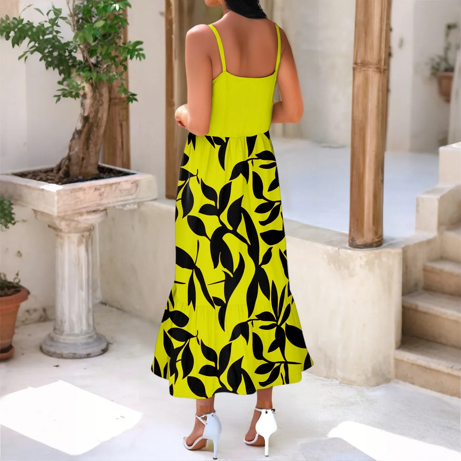 Midi Summer Dresses For Women Maxi Dresses 2025 Colorblock Beach Sundress Casual Dress Teacher Dress Loose Kaftan Vestidos Largo
