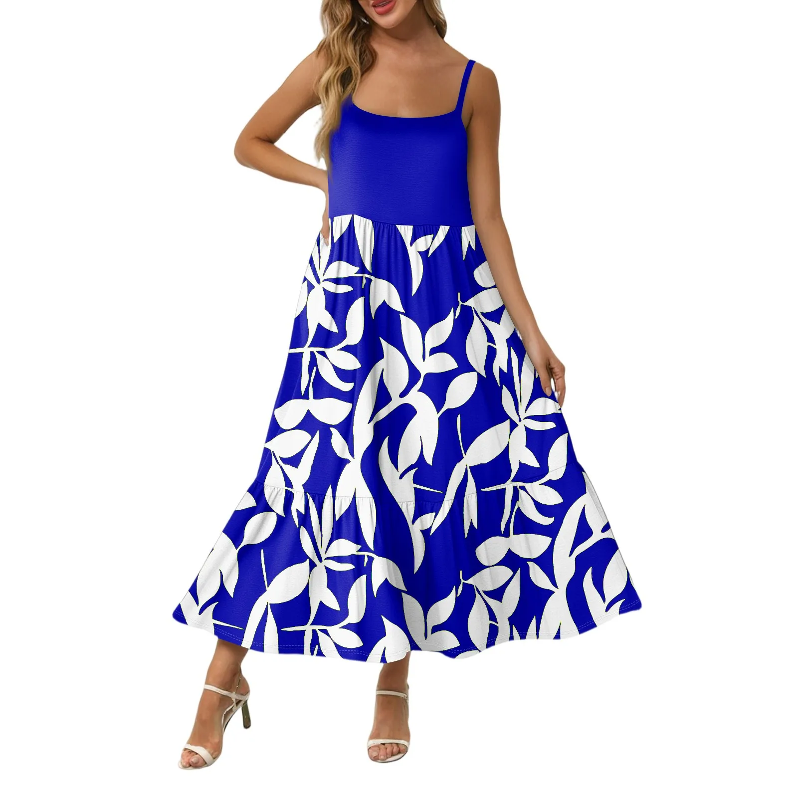 Midi Summer Dresses For Women Maxi Dresses 2025 Colorblock Beach Sundress Casual Dress Teacher Dress Loose Kaftan Vestidos Largo