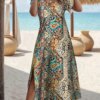 Fashion Elegant Women Dress Loose Casual Dress Women Printed Dress New Temperament