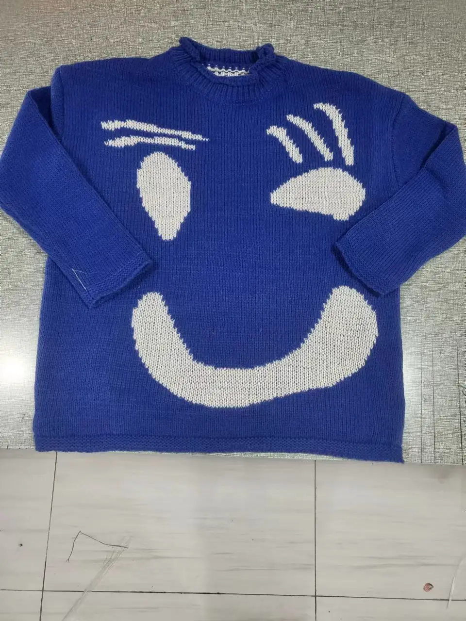 New 2024 Autumn Women's Oversized Sweaters O Neck Knitwear Long Sleeve Loose Fit Pullovers Female Casual Smile Boho Sweater Tops