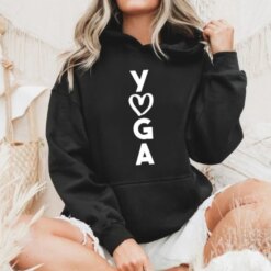 Womens Yoga Hoodie Love Yoga Yogi Gift Meditation Pullover