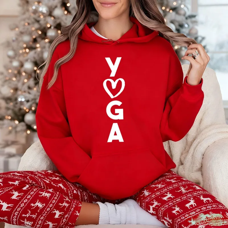 Womens Yoga Hoodie Love Yoga Yogi Gift Yoga Instructor Hoodie Meditation Sweatshirt Cozy Gifts Boho Spiritual Pullover Winter 4 34976