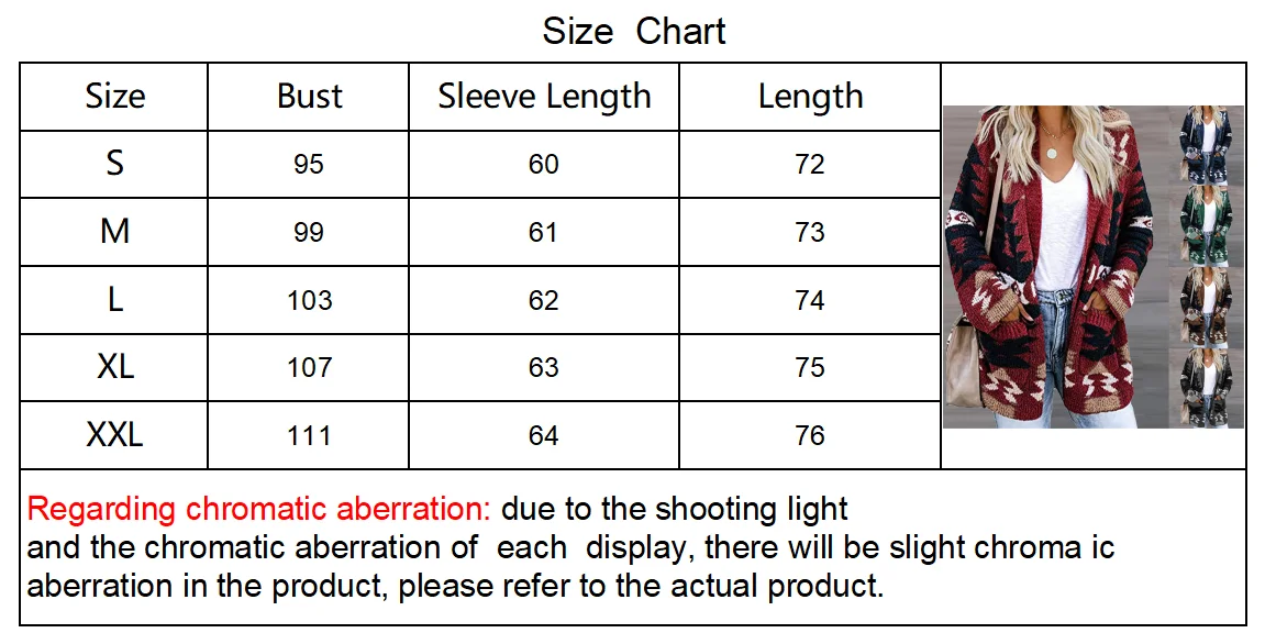 Women's Retro Boho Cardigan Long Sleeve Knitted Christmas Halloween Cardigan Loose Loose Sweater