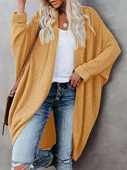 Boho Cardigan Long Sleeve Sweater Knit Sweater Cardigan Jacket Long Sweater Loose Version Pocket Sweater Jacket