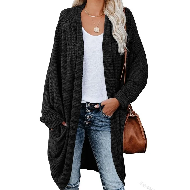 Boho Cardigan Long Sleeve Sweater Knit Sweater Cardigan Jacket Long Sweater Loose Version Pocket Sweater Jacket