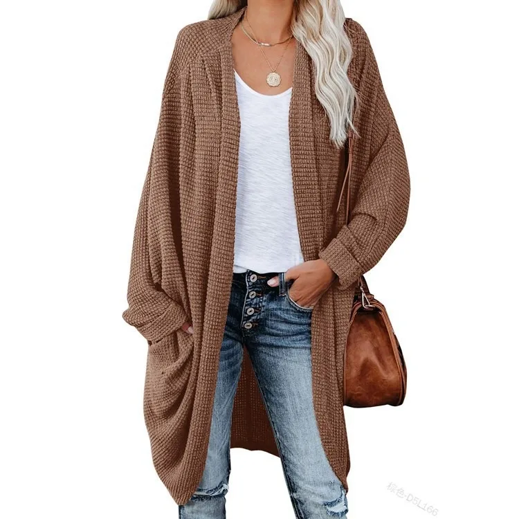 Boho Cardigan Long Sleeve Sweater Knit Sweater Cardigan Jacket Long Sweater Loose Version Pocket Sweater Jacket