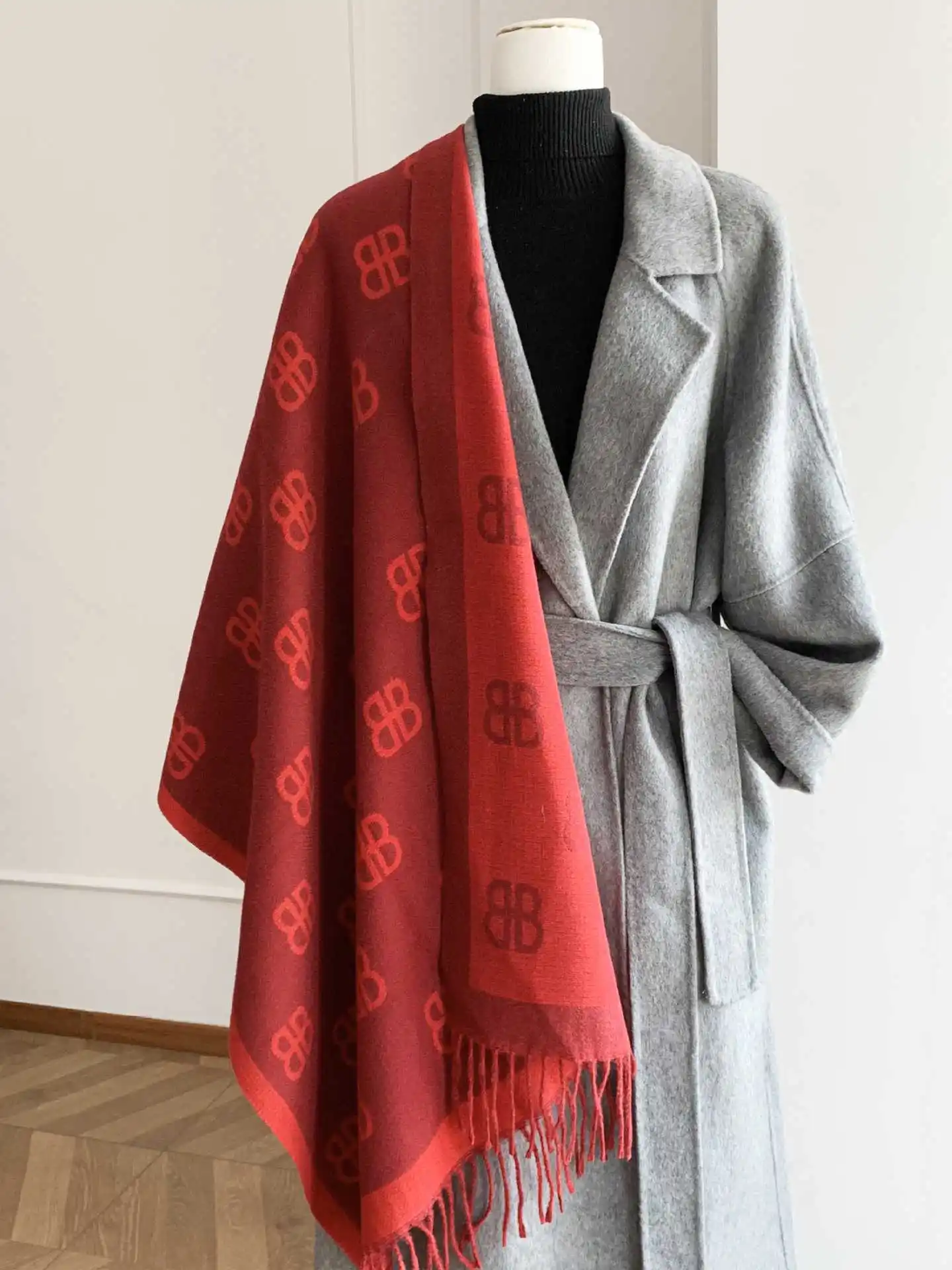 2025 New Women's Office Shawl, Boho Winter Scarf Wrap for Air Conditioning, Ethnic Knitted Cape
