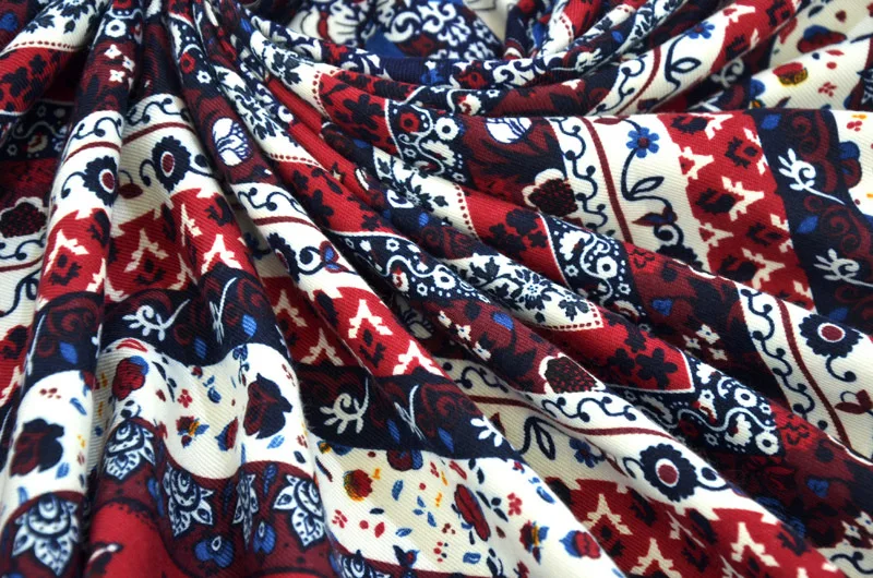 Big Square Handkerchief Boho Cotton Tassel Large Beach Russian Women's Scarf Winter Bohemian Floral Neck Wrap 115cm Foulard