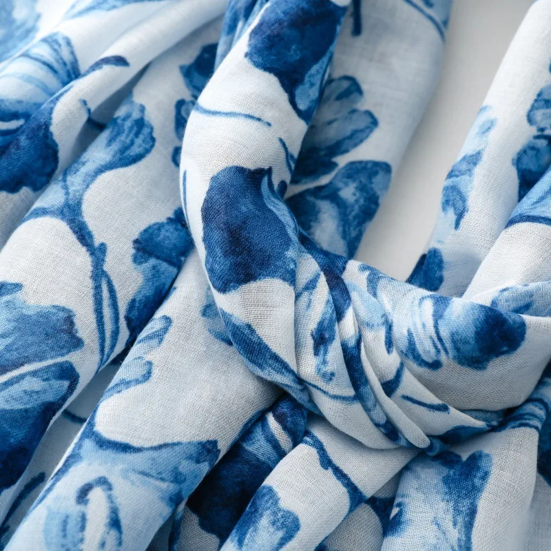 New Luxury Maple Leaf Print Women Long Viscose Scarf Bohemian Autumn and Winter Cotton Linen Shawl Lady Tassel Muslim Hijab Wrap