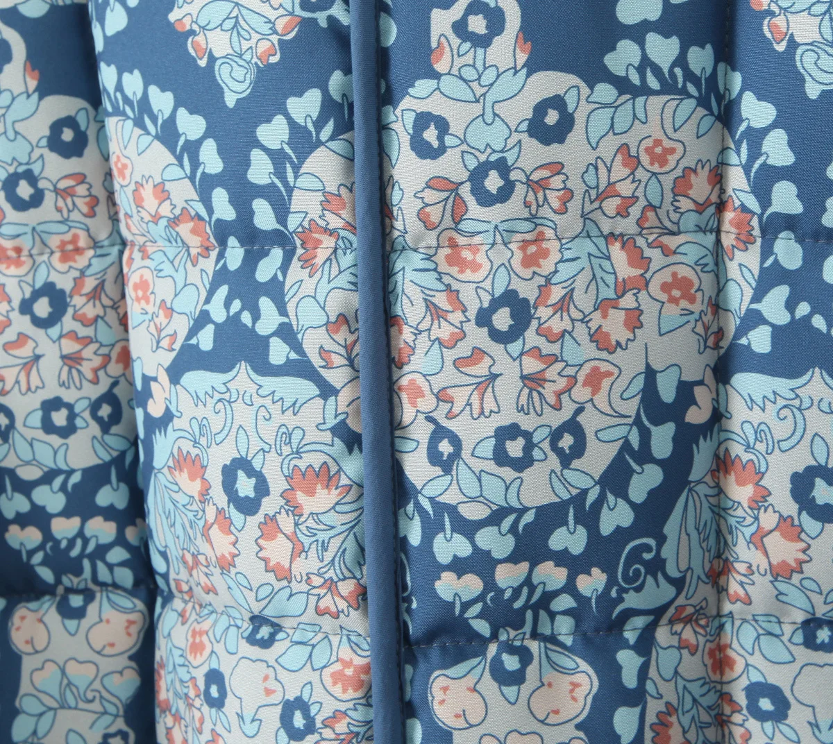 Gypsylady Boho Floral Chic Padded Jacket Coats Loose O-neck Pocket Autumn Spring Long Sleeve Blue Women Ladies Streetwear New