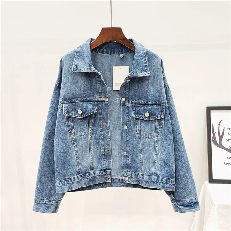 Spring New Women Denim jacket Boho Heavy work embroidery Beaded Sequins Vintage Long sleeve Casual Jean jacket Female Outerwear