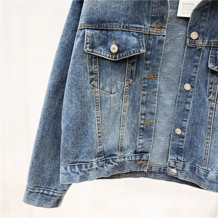 Spring New Women Denim jacket Boho Heavy work embroidery Beaded Sequins Vintage Long sleeve Casual Jean jacket Female Outerwear