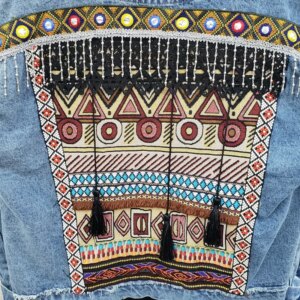 Spring Boho Heavy industry Embroidery Tassels Denim Jacket Women Frayed Burrs Casual Jeans Jacket Loose Long sleeve Female Coat