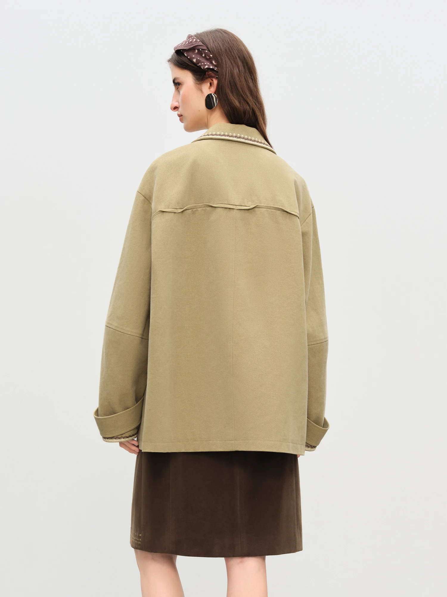 FSLE【Premium Series】New Women Vintage Embroidered Jacket Oversized Loose Fall Chic Outerwear Trendy Boho Chic Streetwear Fashion