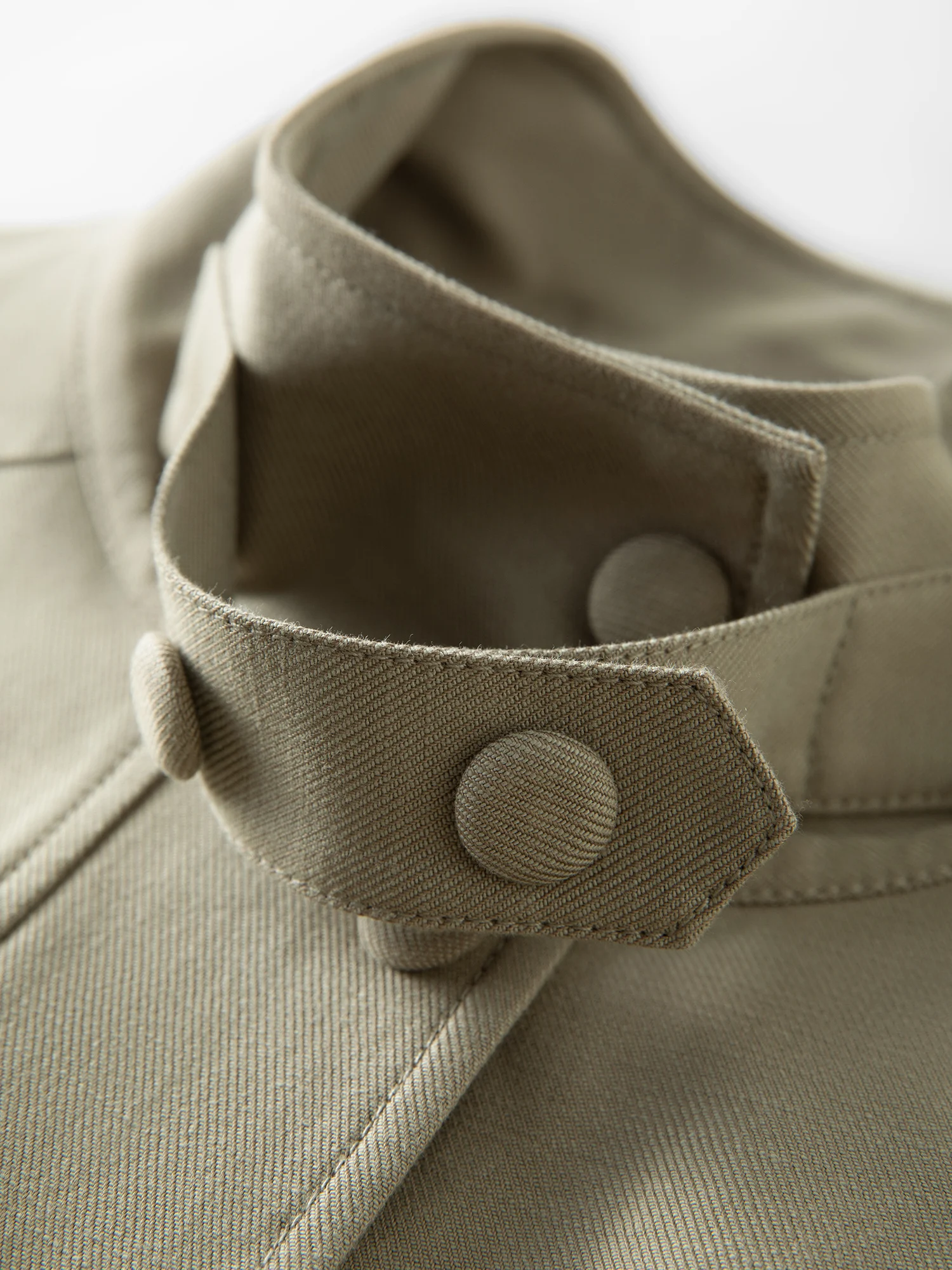 FSLE【Premium Series】New Women Olive Green Embroidered Stand Collar Jacket Loose Fit Workwear Style Boho Outerwear Relaxed Street