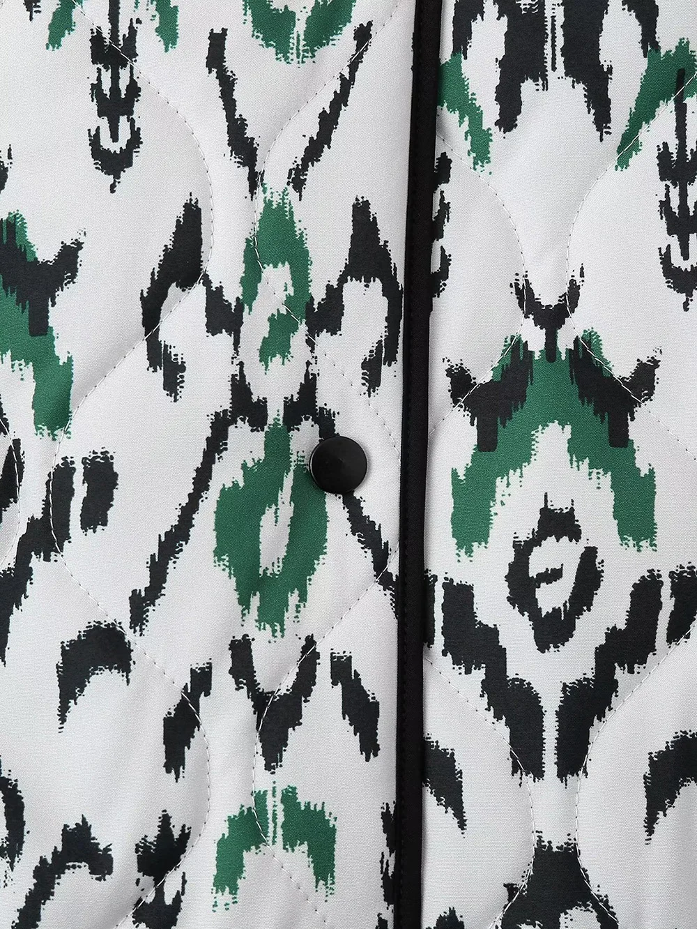 Women's Quilted Round Collar Jacket Autumn and Winter New Bohemian Style Short Printed Jacket Fashion Temperament Women's