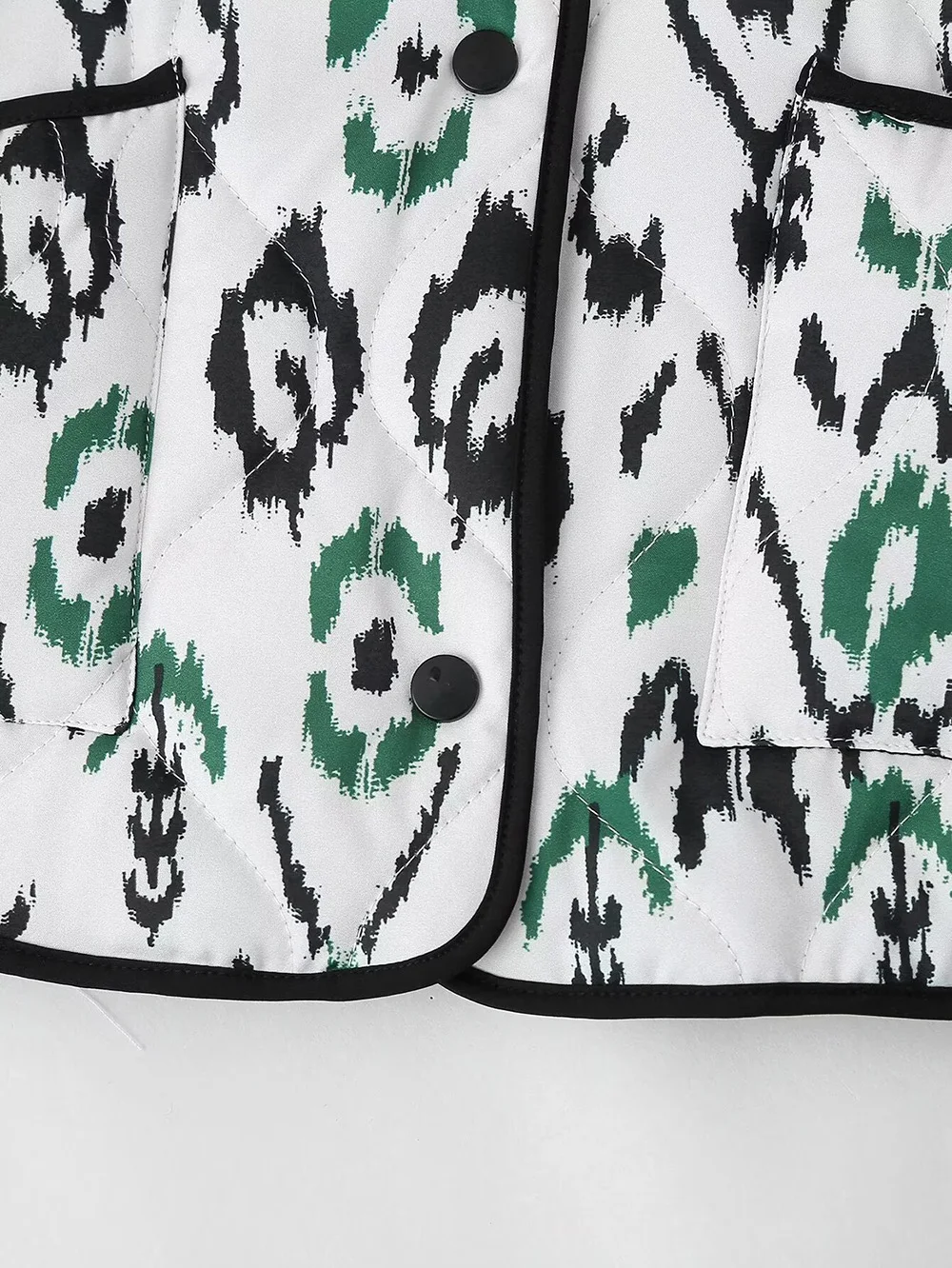 Women's Quilted Round Collar Jacket Autumn and Winter New Bohemian Style Short Printed Jacket Fashion Temperament Women's