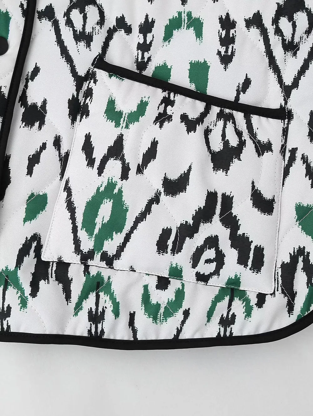 Women's Quilted Round Collar Jacket Autumn and Winter New Bohemian Style Short Printed Jacket Fashion Temperament Women's