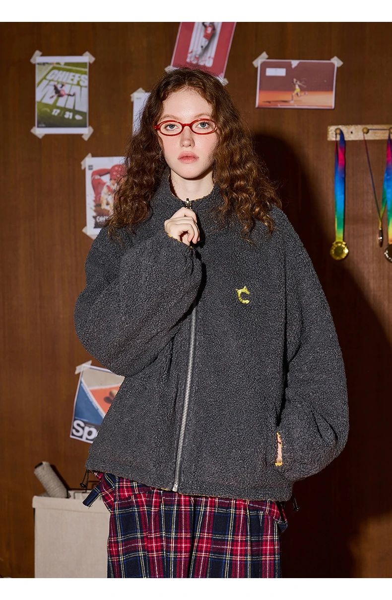 COOLHUT Design 2025 Reversible Vintage American Women's Winter Jacket Embroidered Trendy Double-Sided Coat Boho Chic Outerwear