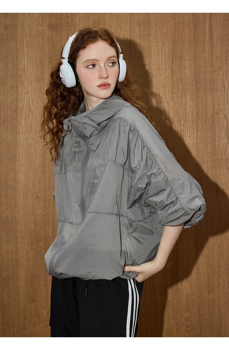 COOLHUT Lightweight Sun Hoodie Long Sleeve Summer Womens Jacket Loose Cooling Ice Silk Outerwear Casual Trendy Boho Chic Style