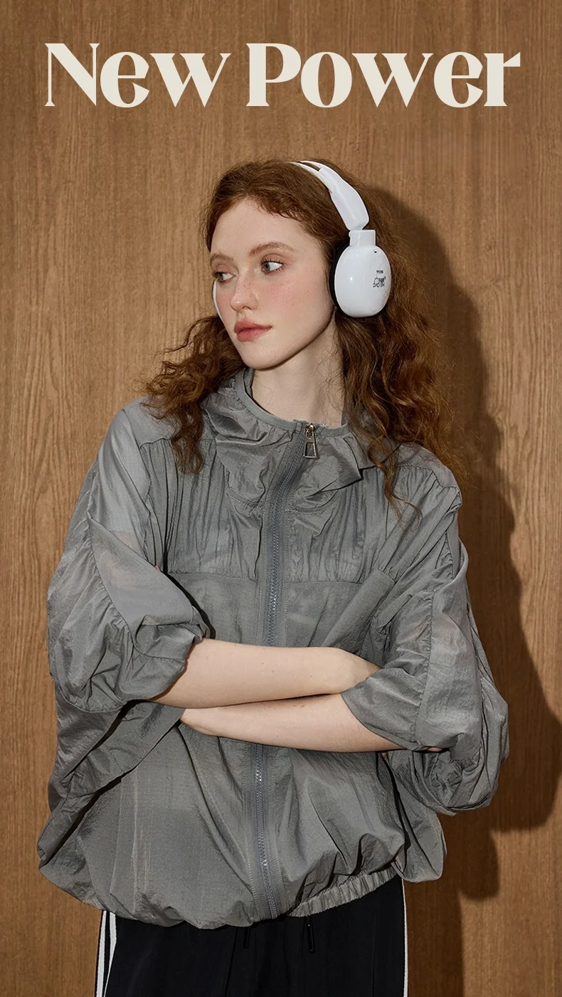 COOLHUT Lightweight Sun Hoodie Long Sleeve Summer Womens Jacket Loose Cooling Ice Silk Outerwear Casual Trendy Boho Chic Style