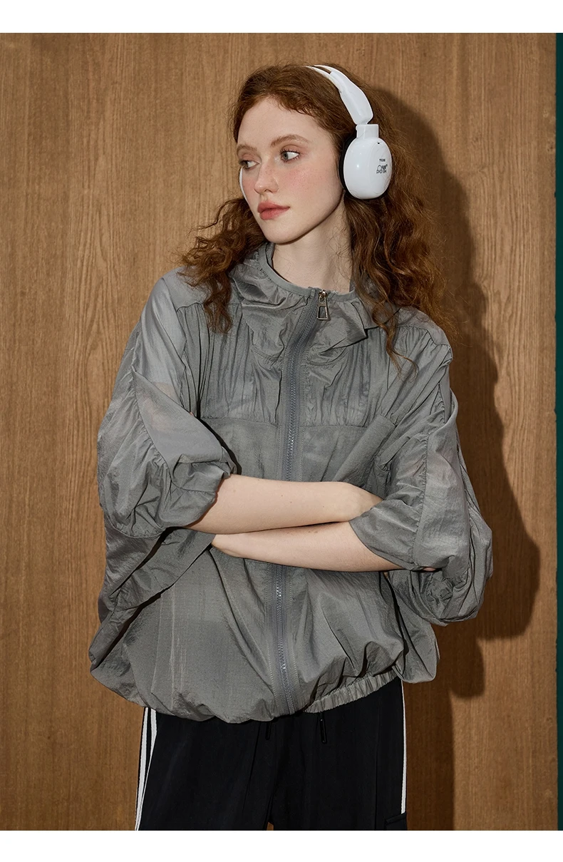 COOLHUT Lightweight Sun Hoodie Long Sleeve Summer Womens Jacket Loose Cooling Ice Silk Outerwear Casual Trendy Boho Chic Style