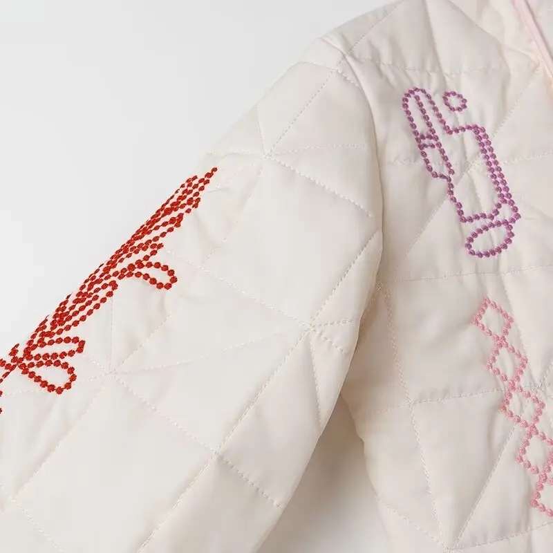 Gypsylady Boho Floral Chic Padded Jacket Cardigan Floral Embroidery Pocket Autumn Spring Long Sleeve Women Lady Streetwear Coats